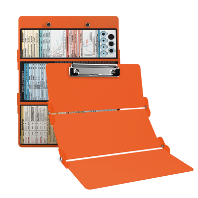 WhiteCoat Clipboard® Trifold - Orange Critical Care Edition